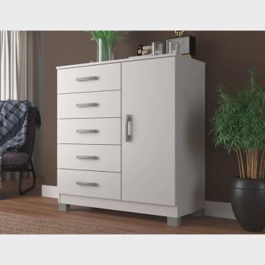 Imagem de Cômoda Sapateira 1 Porta 5 Gavetas Zurique com Pés