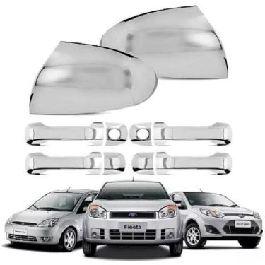 Imagem de Apliques Cromados Retrovisor E Maçaneta Fiesta 2002 A 2011 - Shekparts