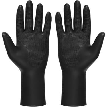 Imagem de Uonlytech 3 pares de luvas para tingimento de cabelo preto luvas reutilizáveis para cabelo para casa e salão de beleza