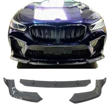 Imagem de F95 X5M F96 X6M Fibra de carbono Frente Bumper Lip Splitter compatível com BMW X5M X6M Car Body Kit 2020