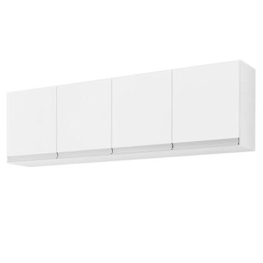 Imagem de Armário Aéreo Andréia 160cm 4 Portas Branco - Ajl Móveis Branco