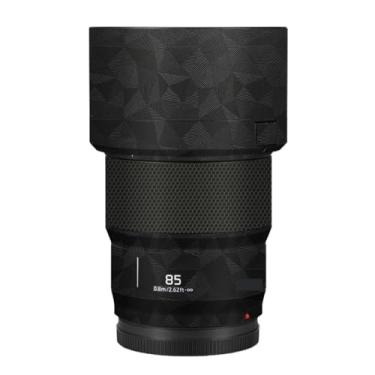 Imagem de Adesivo de câmera antiarranhões com tampa de lente 85 1.8 Película protetora decalque protetor corporal para Panasonic Lumix S 85 mm F1.8 S (triângulo preto)