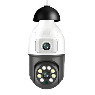Imagem de Lâmpada Câmera Wifi Lente Dupla Segurança Noturna - Bivolt