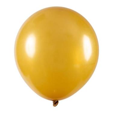 Imagem de Balão de Festa Redondo Profissional Látex Metal - Ouro - Art-Latex - R