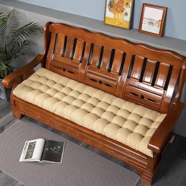 Imagem de Almofadas De Banco De Paletes, Almofadas De Banco Antiderrapantes Para Móveis De Exterior, Substituição De Almofada De Cadeira De Balanço Retangular, Almofadas De Palet, Yellow, 53x160cm