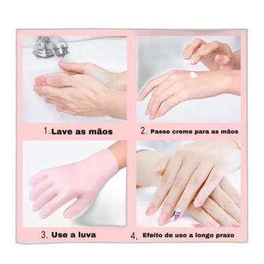 Imagem de Luva Rosa Gel Hidratante Mãos Rachadas Esfoliante S4560 - Geral
