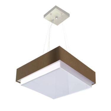 Imagem de Lustre Para Sala de Jantar Vivare Md-4404 Cúpula em Tecido 50x50cm