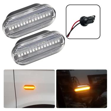 Imagem de Pisca Led Lateral Sequencial Transparente Renault Clio Oroch