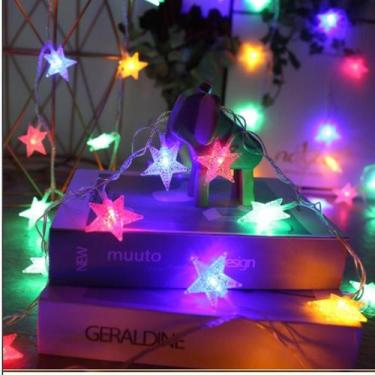 Imagem de Pisca Pisca Cordão Lâmpadas 20 Leds Estrela Enfeite De Natal - Global,