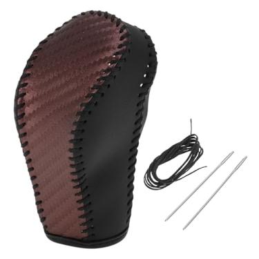 Imagem de REPAIROCK Capa antiderrapante para manípulo de câmbio de marchas para G25 2011 2012 couro sintético marrom preto