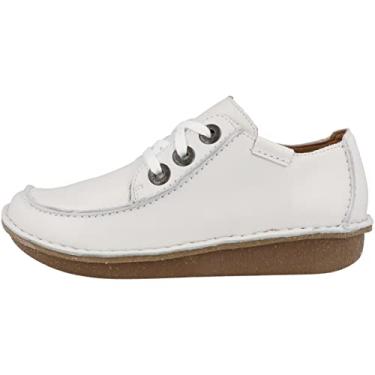 Imagem de Clarks Funny Dream Oxford masculino, Couro branco, 35
