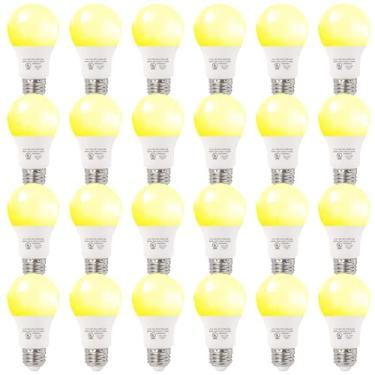 Imagem de GLOWNOVA Pacote com 24 lâmpadas LED brancas macias - perfeitas para quarto e sala de estar, equivalente a 60 W, 2700K, 9W, vida útil de 15.000 horas, soquete E26