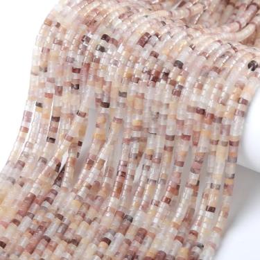 Imagem de 2 x 4 mm, 156 peças, tubo de jaspe violeta, cilindro, Rondelle, abaco, disco, espaçador, contas soltas para fazer joias, pulseira, acessórios DIY