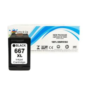 Imagem de Cartucho de Tinta Compatível 667XL Preto 14ml