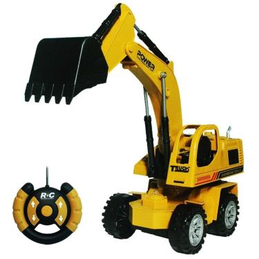 Imagem de Trator Retroescavadeira Com Controle Remoto Recarregável