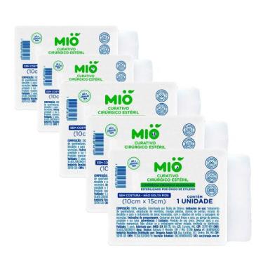 Imagem de Kit 5 Curativo Cirúrgico Mió Estéril 10cm X 15cm com 1 Unidade