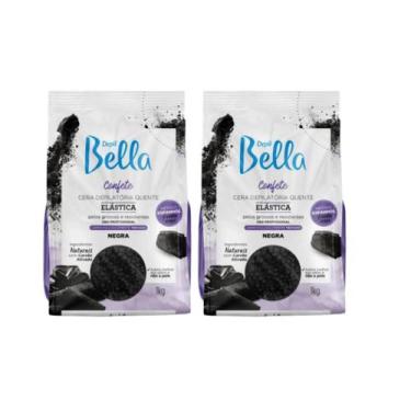 Imagem de Kit Cera Depil Bella Confete Negra 1kg C/2