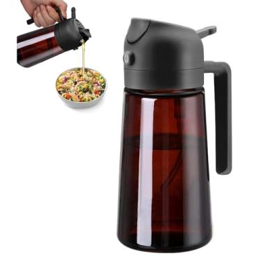 Imagem de Pulverizador de óleo, pulverizador de óleo 2 em 1 para cozinhar na cozinha, frasco de spray de óleo de 470 ml para casa