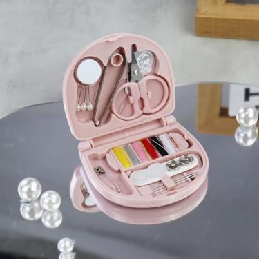 Imagem de Mini caixa de costura portátil para viagens, kit básico de costura de emergência com agulhas, fios, botões, tesoura, kit de caixa de costura pequena, presente para mulheres, avó, iniciantes, adultos