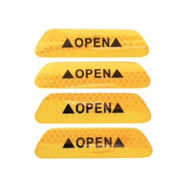 Imagem de Generic Decalque refletivo para para-choque fluorescente amarelo trapézio diamante grade padrão refletivo adesivo de carro decoração personalizada para corpo do veículo ou porta ou janela/painel