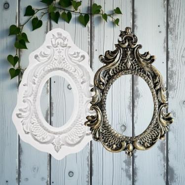 Imagem de Porta-retrato barroco moldes de fondant Molduras de silicone Curlicues Moldes de renda rolagem para decoração de bolos, topo de cupcake chocolate doce açúcar artesanato pasta de goma argila polímero