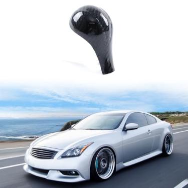 Imagem de Aotumcer Capa de cabeça de botão de mudança de marchas compatível com Infiniti G37 2009-2013 G25 2011-2013 G35 2007 2008 capa de botão de mudança de marchas para carro protetor de decoração