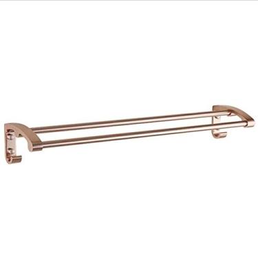 Imagem de Bar -Espaço Alumínio Duplo Pólo Toalheiro Hardware de Banheiro Pingente Cozinha Hotel Prateleira Engrossar Durável Toalheiro (Cor: Tamanho A: 60 * 12 cm) (A 60 * 12 cm)