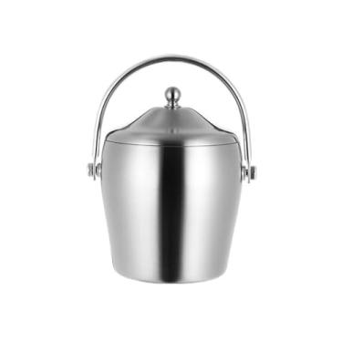 Imagem de Baldes de gelo recipiente para bar comercial de gelo, champanhe, armazenamento de cerveja, balde de gelo, aço inoxidável, balde de gelo (pequeno)