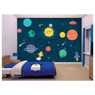 Imagem de Papel De Parede Infantil Espaço Sistema Solar  Azs123 - Você Decora