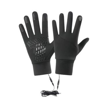 Imagem de Luvas aquecidas – Luvas de aquecimento térmico à prova d'água, luvas à prova de vento, aquecedor de mão para esqui, pesca no gelo, caça, caminhadas, snowboard, ciclismo, esportes, passear com cães