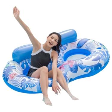 Imagem de Boias de piscina para adultos – Boia de água portátil, boia inflável, brinquedo ao ar livre para homens e mulheres para lago, natação, praia, parque aquático