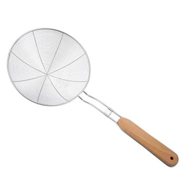 Imagem de ELAYARD Colher de escumadeira de malha de aço inoxidável escorredor de óleo à prova de ferrugem para cozinhar suprimentos de cozinha para fritar e preparar alimentos