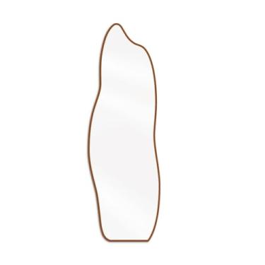 Imagem de Espelho Corpo Inteiro Orgânico 110x50cm Sala Quarto(Caramelo)