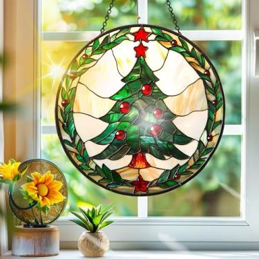 Imagem de Acrílico colorido, apanhadores de sol, decoração de janela suspensa de árvore de Natal, arte de parede de arco-íris, para quarto, varanda, interior e exterior, jardim, enfeites de Natal, decoração 19