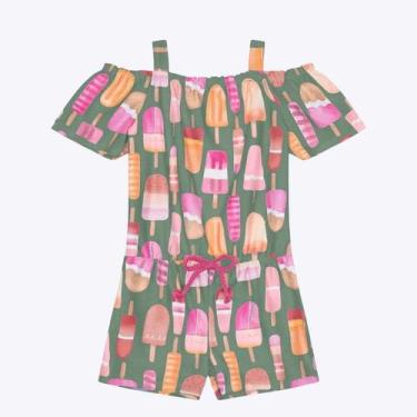 Imagem de Macaquinho Colorido Picolé Infantil Menina Kyly - Conforto e Estilo, V