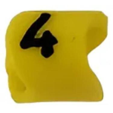 Imagem de Anilha Cabos 0,5-6mm Hellerman Amarela Letra S - 100 Peças