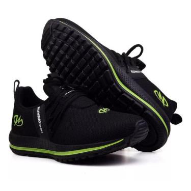 Imagem de Tênis Masculino Runway Sport Urbano Casual Alta Qualidade, Preto, Verd