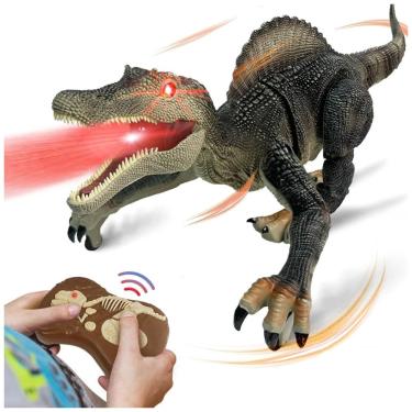 Imagem de Dinossauro Robô com Controle Remoto, Caminhada Realista, Rugidos e Spray de Vapor para Crianças Acima de 3 Anos, TALGIC