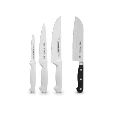Imagem de KIT - Faqueiro Premium 3 Peças + 1 Faca Profissional Century Santoku 7