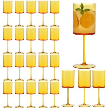 Imagem de JLYLOL 24 peças de taças de champanhe de plástico âmbar, taças grandes de champanhe de 293 ml, reutilizáveis, acrílico, para brindes, copos de água, copos de água, copos de vinho para casamento, Natal