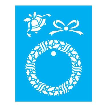 Imagem de Stencil Tamako Guirlanda Natal - 20X25Cm - Ref B120