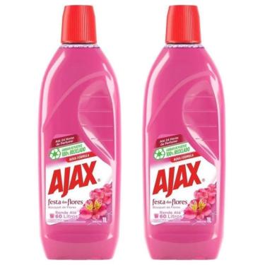 Imagem de Kit 2 Limpador Ajax Festa Das Flores Bouquet De Flores 1 Litro