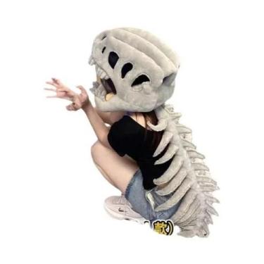 Imagem de Fantasia De Dinossauro Com Cabeça De Esqueleto, Brinquedo De Pelúcia E