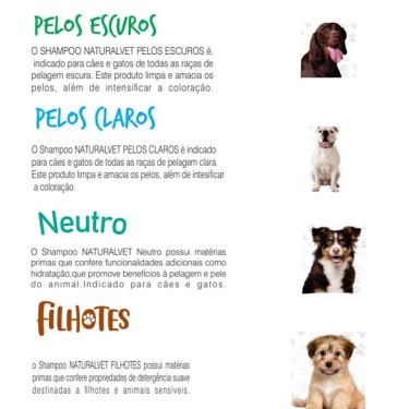 Imagem de Shampoo Para Pet Naturalvet Pelos Escuros Eficiente Suave 5L