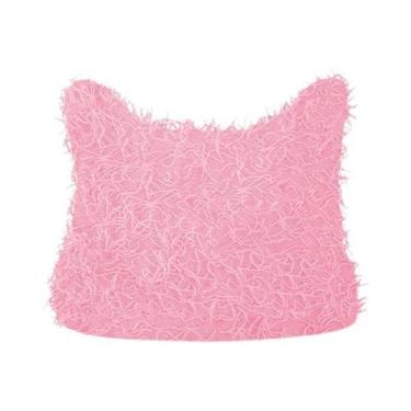 Imagem de Gorro Unissex De Inverno Estilo Hip Hop Com Orelhas De Gato Desgastada