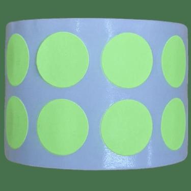 Imagem de Etiqueta Adesiva Bolinha Colorida Amarelo Fluorescente 15Mm - Dc Autom