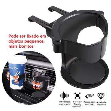 Imagem de Suporte de Copo e Garrafa para Saída de Ar Veicular - Tudo em Caixa