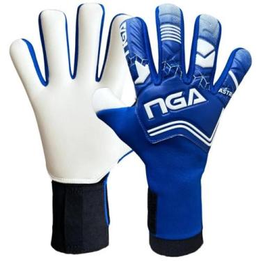 Imagem de Luva de Goleiro Profissional Nga Soccer Astra, Azul, 10