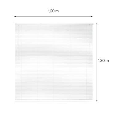 Imagem de Persiana Cortina Horizontal Off 25mm Pvc Sala Cozinha Quarto Janela Rolo 120x130 cm Evolux