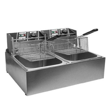 Imagem de Linha Premium Fritadeira Elétrica 2 Cubas 12 Litros Com Tampa 220v FZL